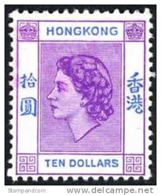 Hong Kong #198 Mint Never Hinged $10 QEII From 1954 - Unused Stamps