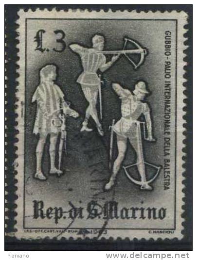PIA - SAN  MARINO  - 1963 : Giostre E Tornei - (SAS 634 - Used Stamps