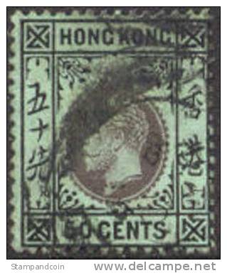 Hong Kong #119b Used 50c George V From 1912 - Gebraucht