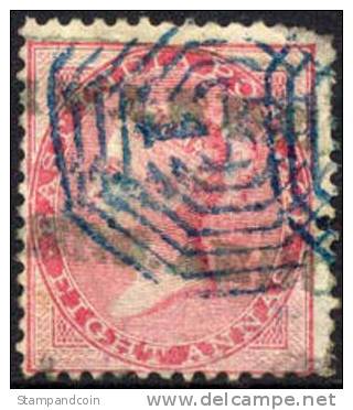 India #18 (SG #49) Used 8a Pale Carmine Victoria From 1855 - 1854 Compagnia Inglese Delle Indie