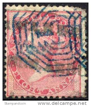 India #18 (SG #49) Used 8a Pale Carmine Victoria From 1855 - 1854 East India Company Administration