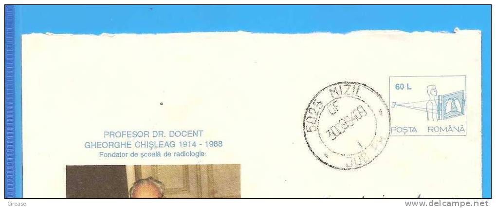 ROMANIA Postal Stationery Cover 1994. Professor George Chisleg Radiology School Founder - Physics