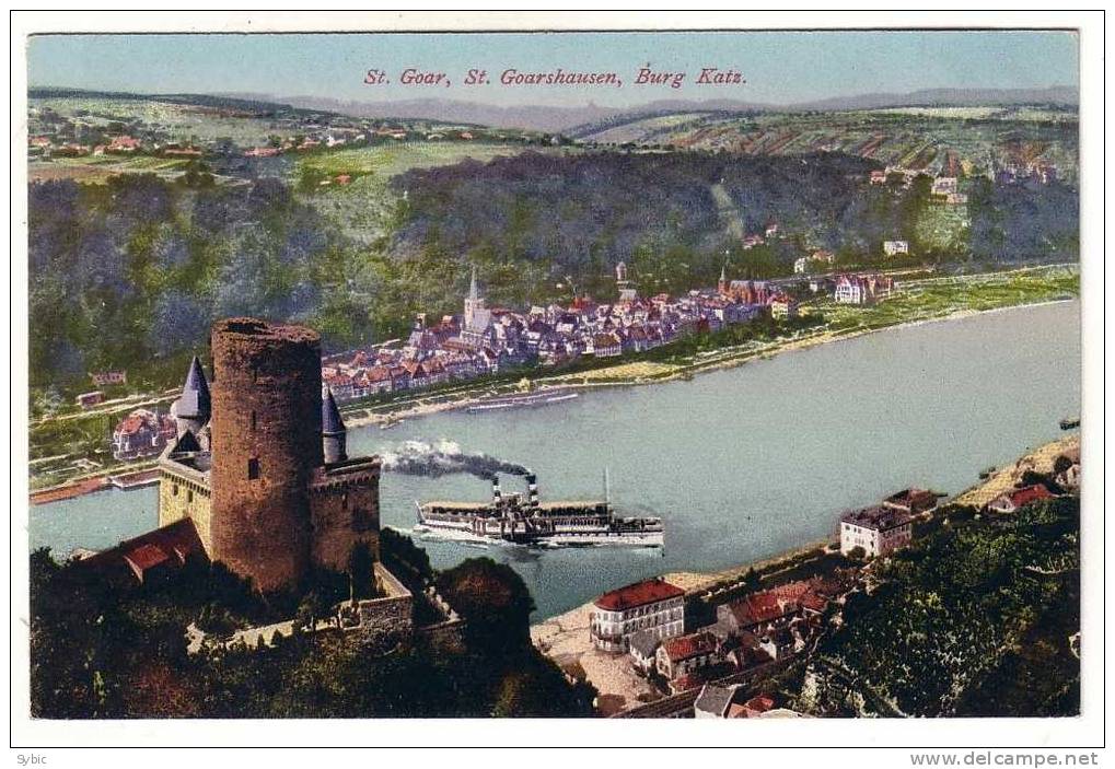 ST GOAR , St Goarshausen , Burg Katz - St. Goar