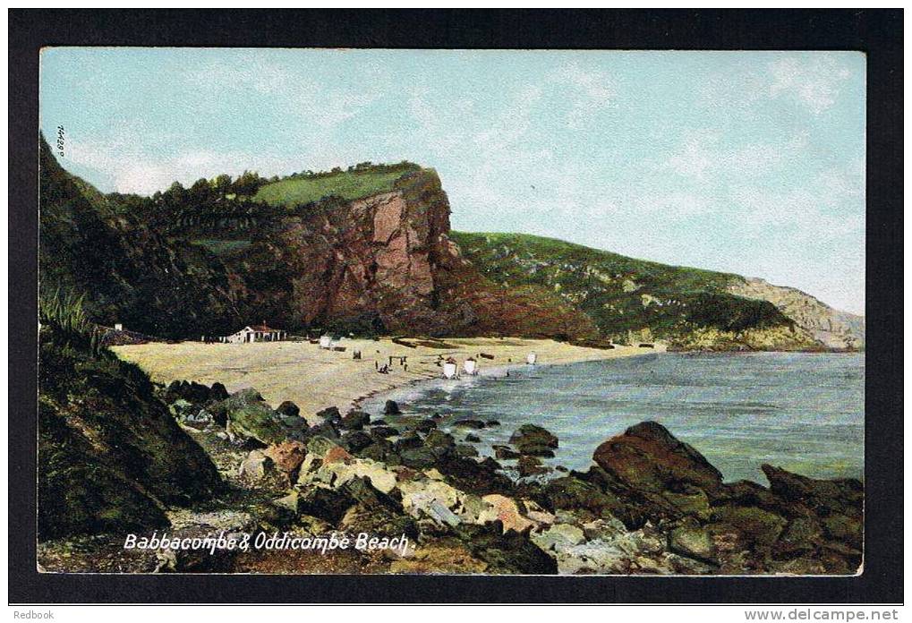 Early Postcard Babbacombe & Oddicombe Beach Torquay Devon - Ref 539 - Torquay
