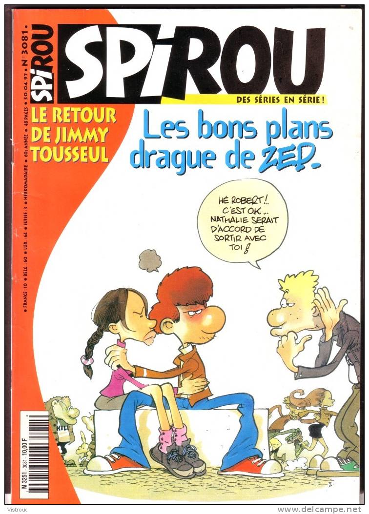 SPIROU N° 3081 - Couverture De ZEP - Année 1997. - Spirou Magazine