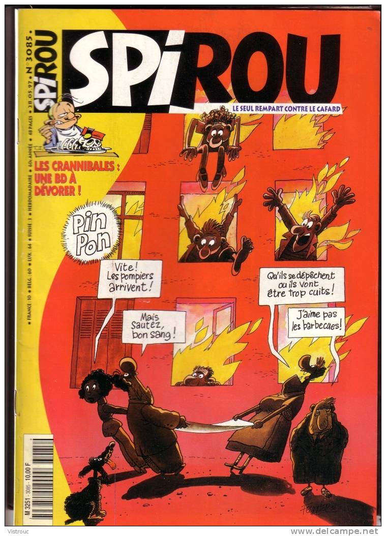 SPIROU N° 3085 - Couverture "Crannibales" - N° Charnière D'Album - Année 1997. - Spirou Magazine