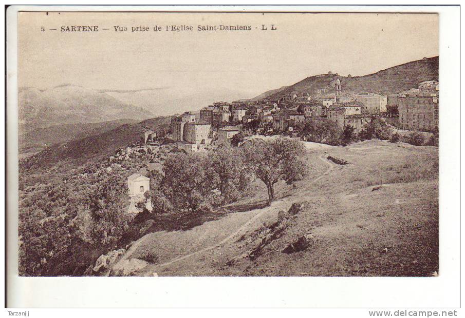 CPA De Sartène (Corse 2A): Vue Prise De L'Eglise Saint Damiens - Sartene
