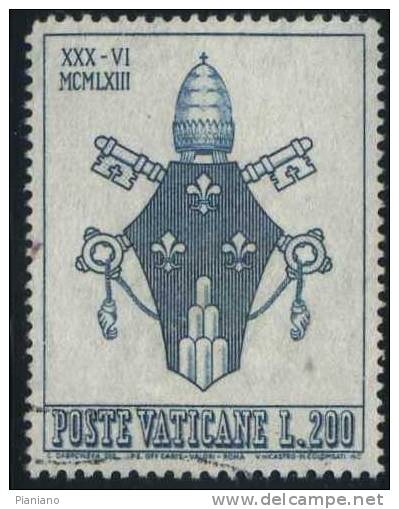 PIA - VAT - 1963 : Incoronazione Di Paolo VI - (SAS 368) - Usados