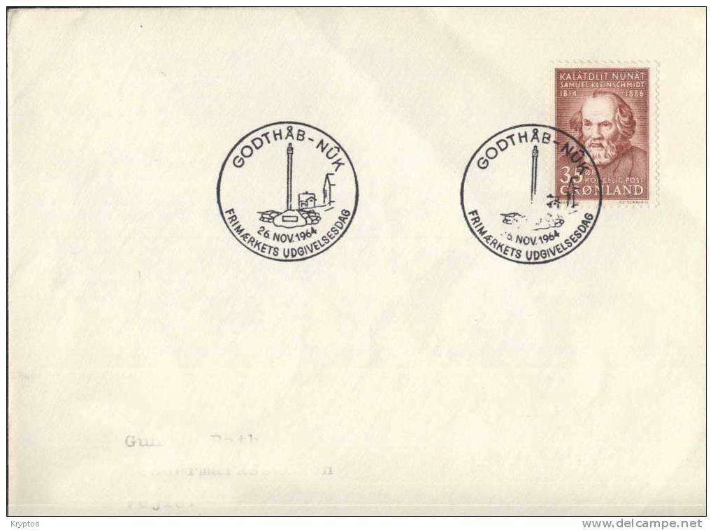 Greenland 1964 FDC Samuel Kleinschmidt - FDC