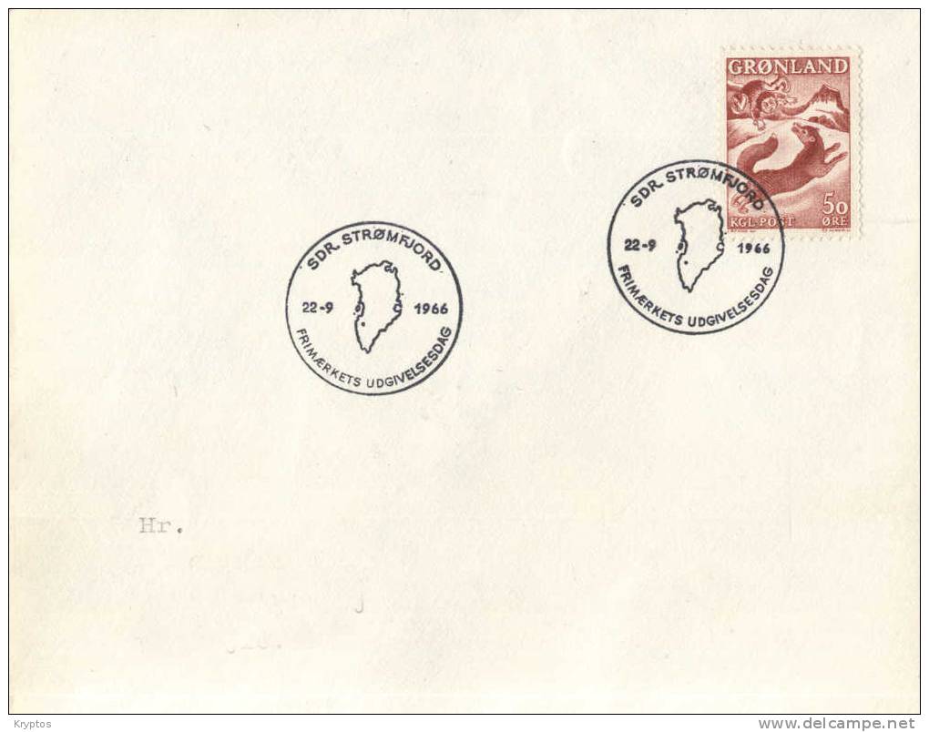 Greenland 1966 FDC Legend - FDC