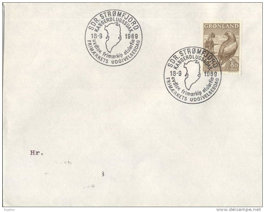 Greenland 1969 FDC Legend - FDC