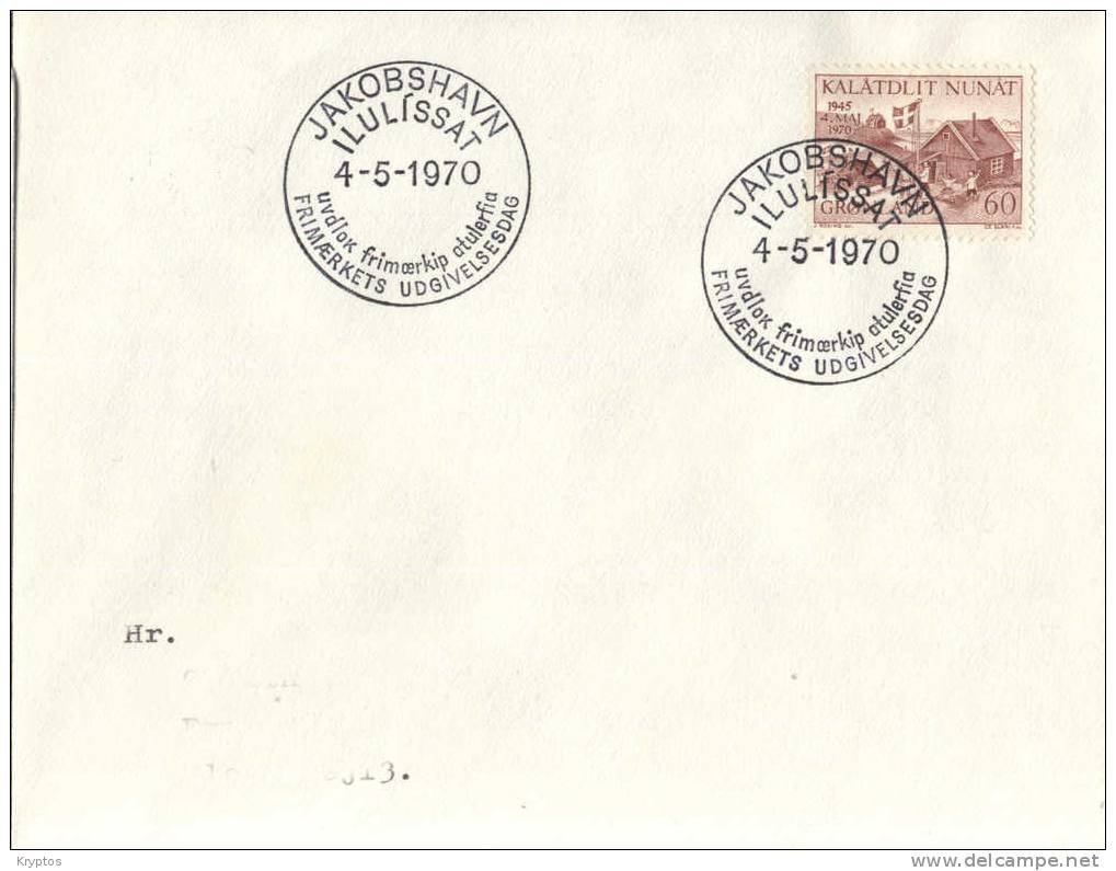 Greenland 1970 FDC Liberation Of Denmark - FDC