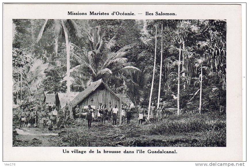 OCEANIE / ILES SALOMON / Un Village De La Brousse Dans L'île De Guadlcanal / Animation - Salomon