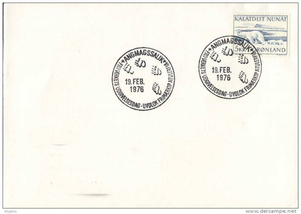 Greenland 1976 FDC Polar Bears - FDC