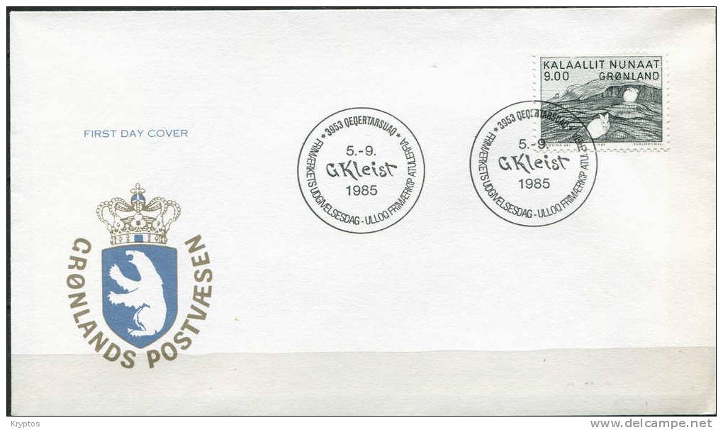 Greenland 1985 FDC Painting Of Kleist - FDC