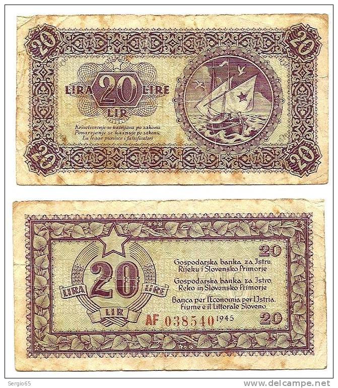 20 LIRA - 1945. - Slovénie