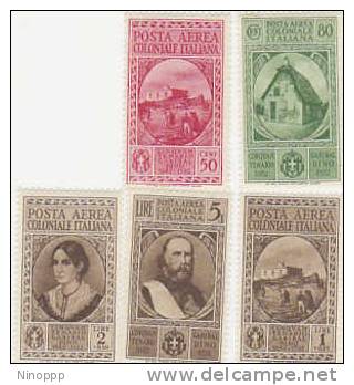 Italy-1932 50th Anniversary Death Of Garibaldi Air Set Mint Hinged - Mint/hinged