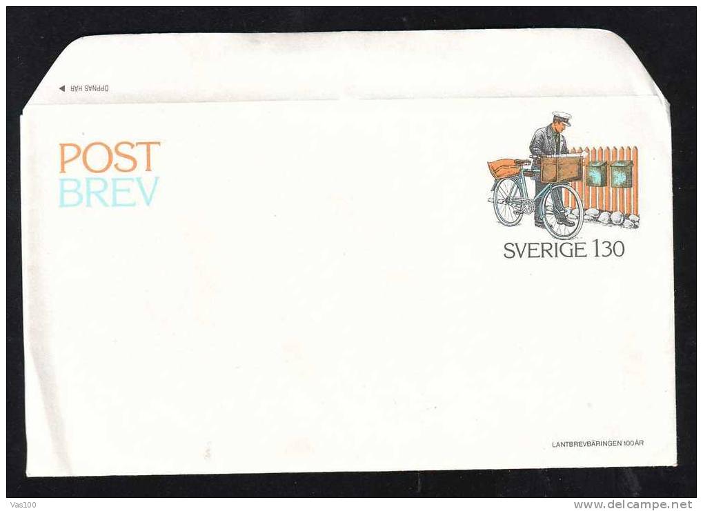 Sueden 1978 Stationery Cover  With Cycling Cancell Very Rare . - Vélo