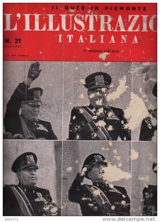 FASCISMO MUSSOLINI IL DUCE IN PIEMONTE  TORINO AOSTA IVREA CUNEO  VERCELLI ASTI MONDoVI´  BIELLA  LANIFICI 1939 - Altri & Non Classificati