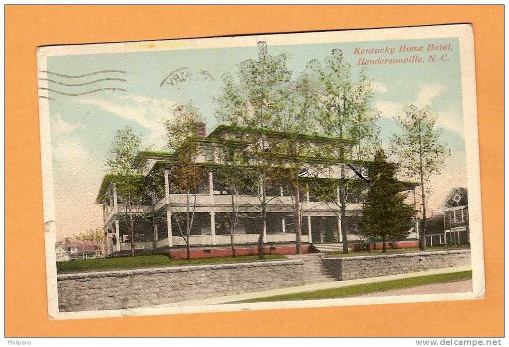 Hendersonville NC  Kentucky Home Hotel  Postmarked  12-21-17 - Autres & Non Classés