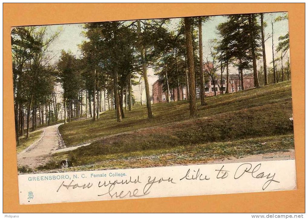 Greensboro NC-- Female College   5-13-07 Postmarked Tucks Card - Andere & Zonder Classificatie