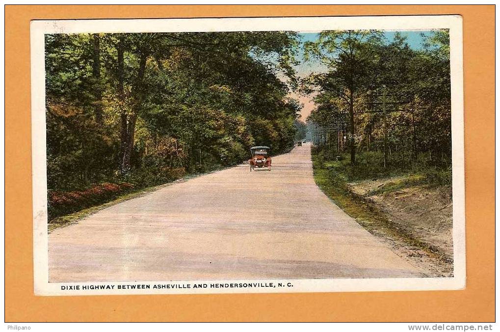 Dixie Highway Between  Asheville & Henderson NC Vintage B&W - Sonstige & Ohne Zuordnung