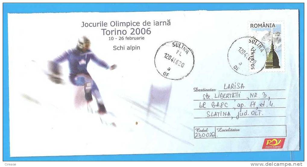 ROMANIA Postal Stationery Cover 2006. Sky - Winter 2006: Torino