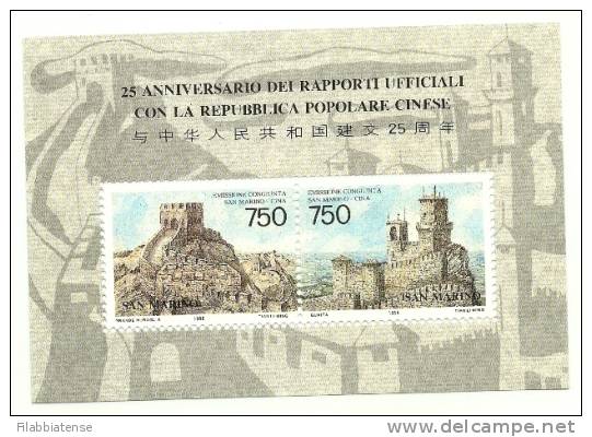 1996 - BF 52 Rapporti San Marino-Cina   +++++++ - Ongebruikt