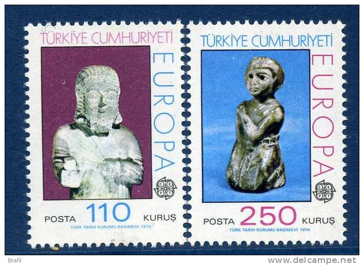 1974 Serie Francobolli Turchia Tematica Europa CEPT - 1974