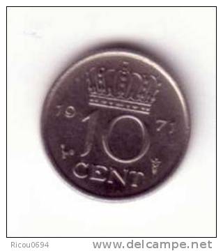 10 Cents1971 Pays Bas - 1948-1980 : Juliana
