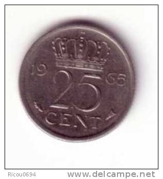 25 Cents1965 Pays Bas - 1948-1980 : Juliana