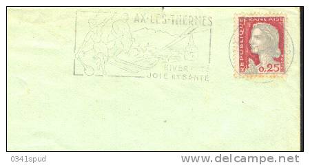 1963 France 09 Ax Les Thérmes Tennis Ski  Sur Lettre - Tennis