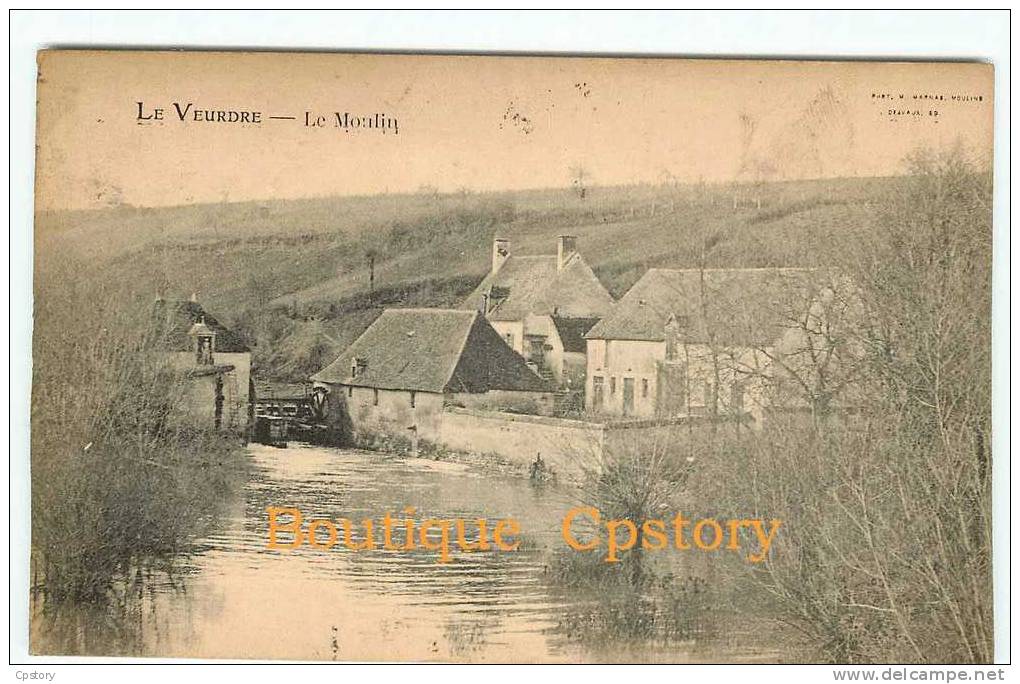 MOULIN à Eau Avec Sa Roue Visible - Dos Scané - Molinos De Agua