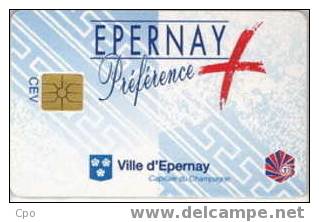 # Carte A Puce Cev EPERNAY Recto: Epernay Preference / Verso: Bardout  - Tres Bon Etat - - Tarjetas De Fidelización Y De Regalo