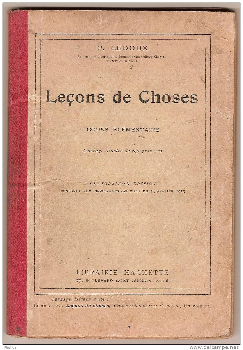 LECONS DE CHOSES, COURS ELEMENTAIRE, 390 GRAVURES - 6-12 Anni