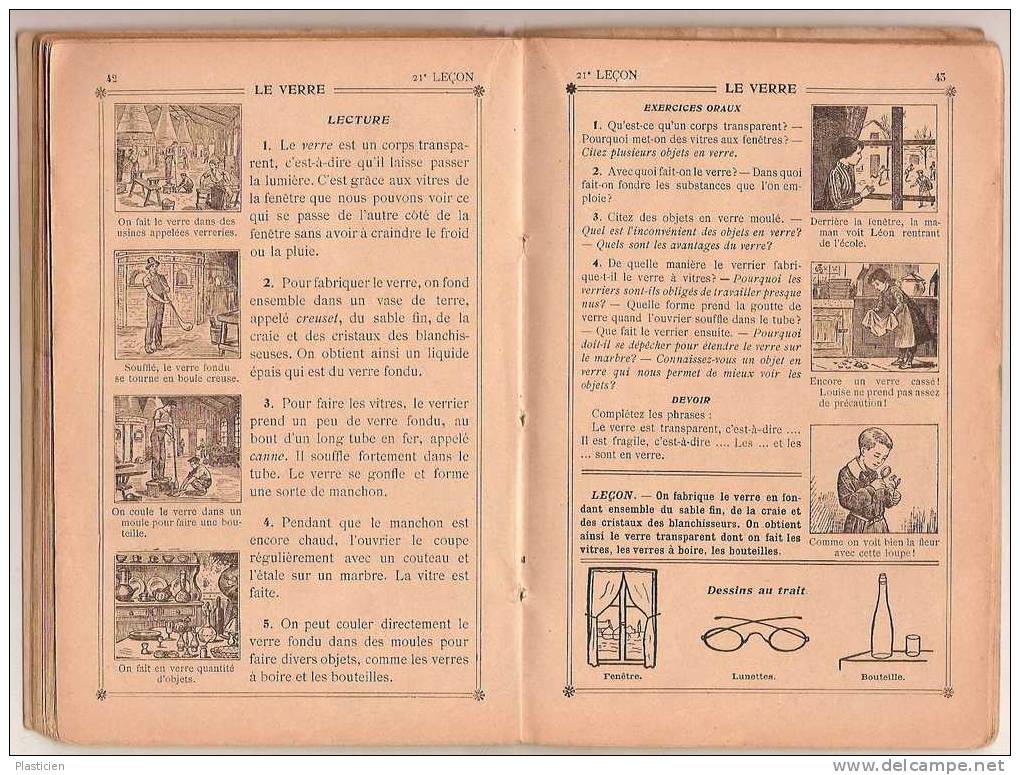 LECONS DE CHOSES, COURS ELEMENTAIRE, 390 GRAVURES - 6-12 Ans