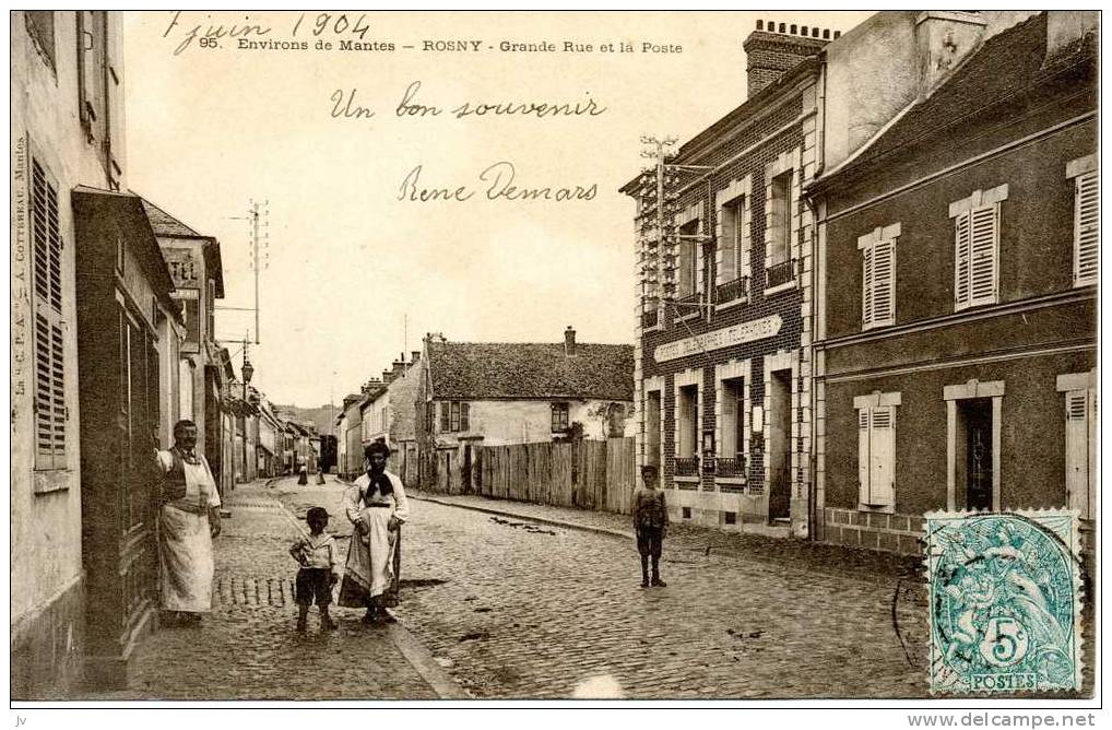 ROSNY Grande Rue Et La Poste - Rosny Sur Seine