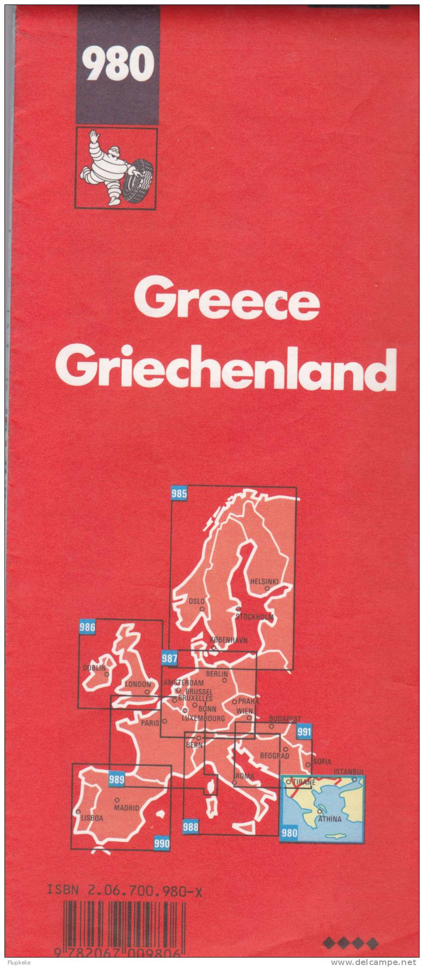 Carte Michelin 980 Grèce 1/700 000 - Karten/Atlanten