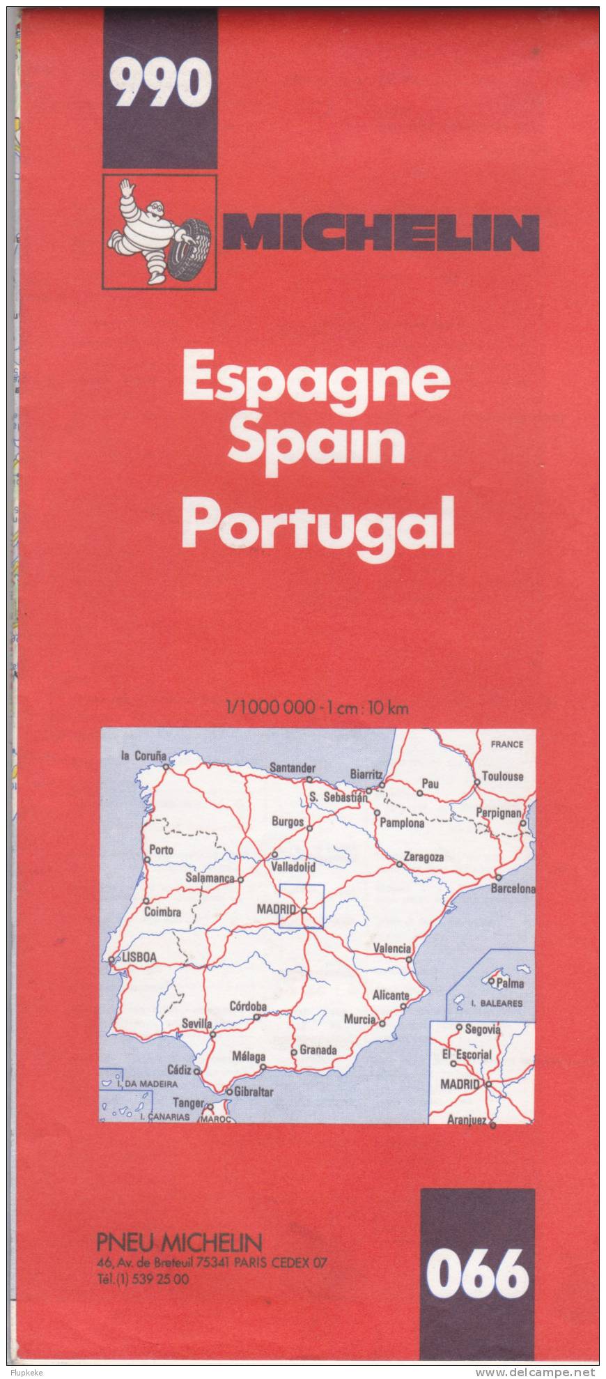 Carte Michelin 990 Espagne Portugal 1/1000 000 - Maps/Atlas