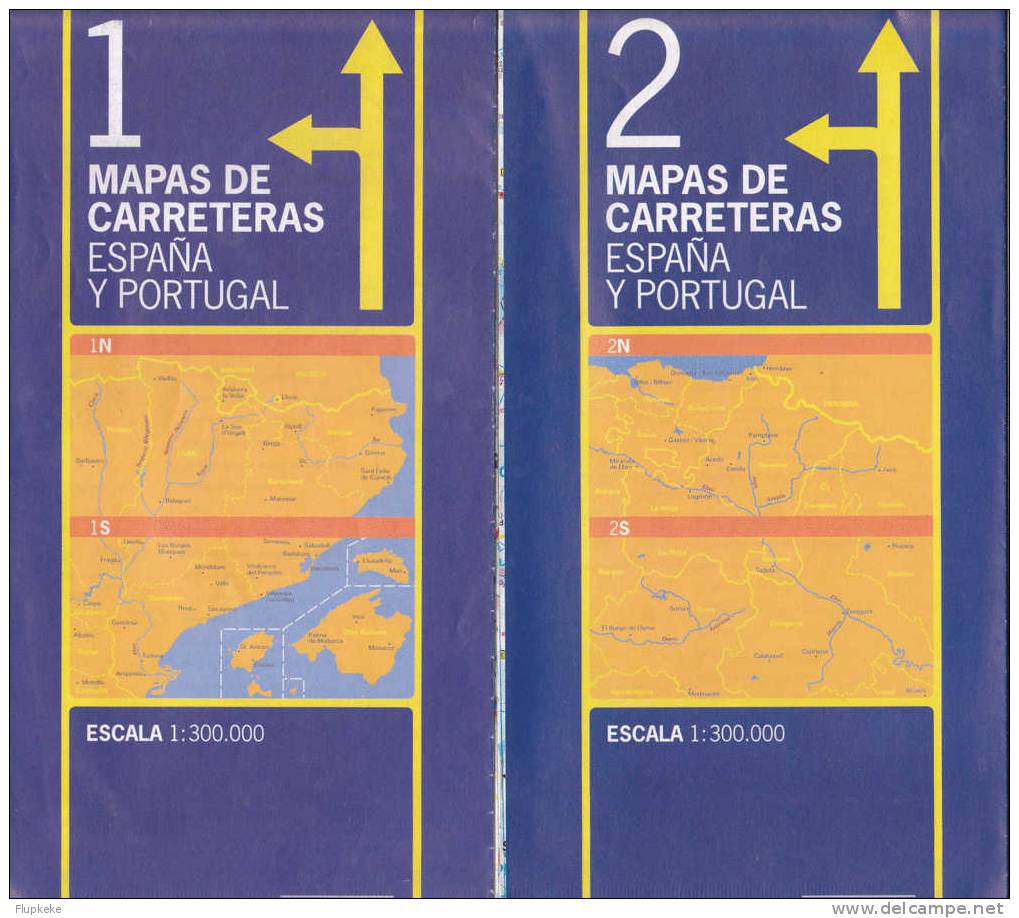 Mapas De Caretas Espana Y Portugal 1+2 1/300 000 La Vanguardia Winterthur - Cartes/Atlas