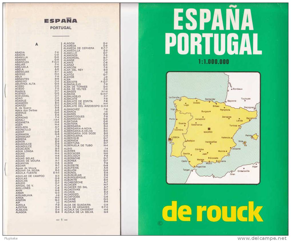 Carte De Rouck Espana Portugal 1/1000 000 - Karten/Atlanten