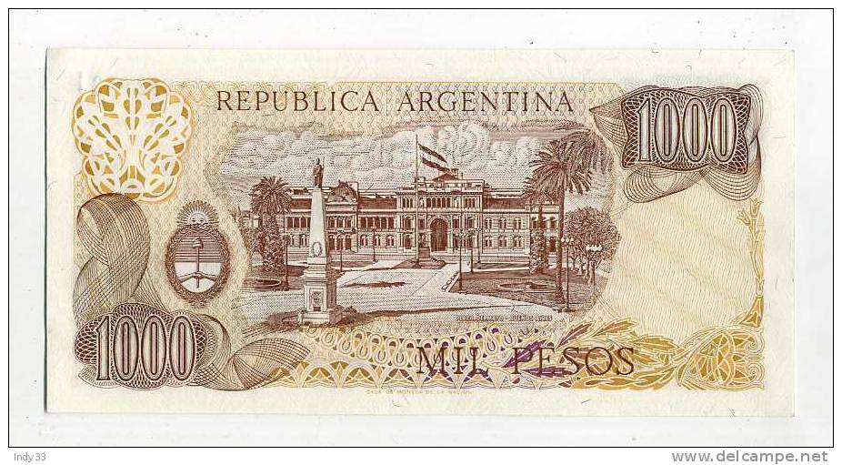 - BILLET ARGENTINE . 1000  P. - Argentine