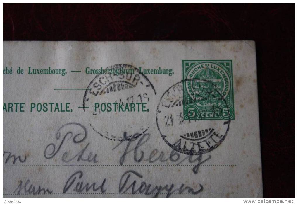 20-3-1914 ENTIER POSTAUX DU DUCHE DU LUXEMBOURG MARCOPHILIE - Stamped Stationery