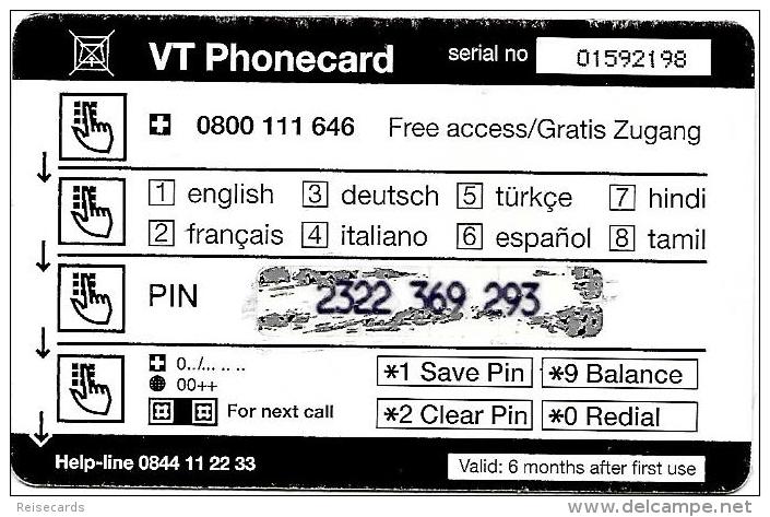 Prepaid: VT Phonecard, Stachelfisch - Schweiz