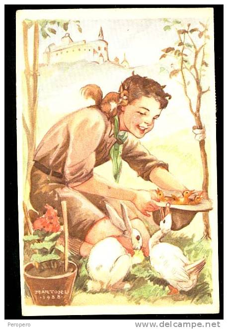 AK, Boy Scout, , Old Postcard - Pfadfinder-Bewegung