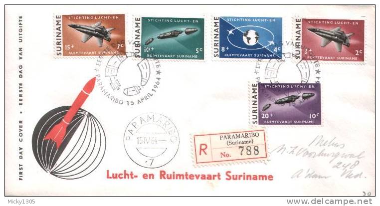 Suriname -  MI-Nr 441/445 FDC (s072) - Südamerika