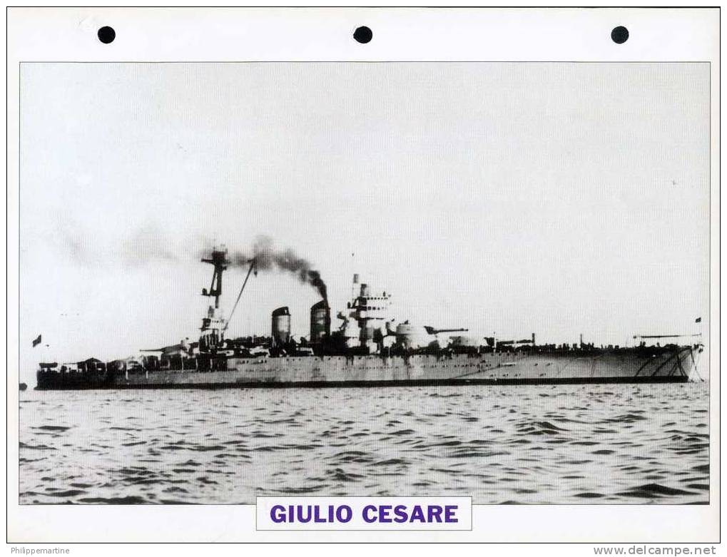 Italie 1911 : Cuirassé GIULIO CESARE - Boats