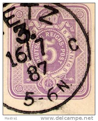 DR  P 16  Postkarte Metz - Hainichen 1887  Kat. 20,00 € - Sonstige & Ohne Zuordnung