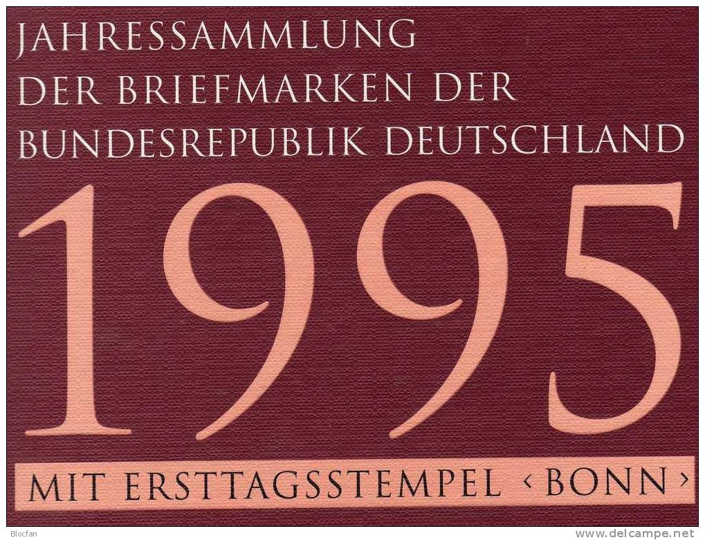 Jahres-Sammlung 1995 Mit 41 ETB,BRD 1772-1833 SST 160€ Deutschland Illustrationen/documentation In Year-books Of Germany - Other & Unclassified