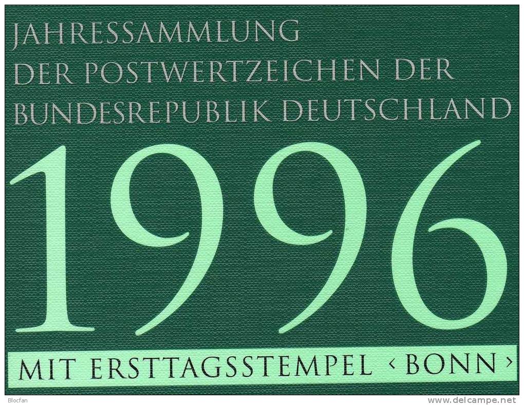 Jahressammlung 1996 Mit 41 ETB,BRD 1834-1894 SST 130€ Deutschland Illustrationen/documentation Into Year-book Of Germany - Autres & Non Classés